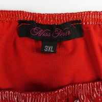 Miss Noir L/XL къса червена лачена/винил пола с отвор на дупето, снимка 3 - Бельо - 44318024