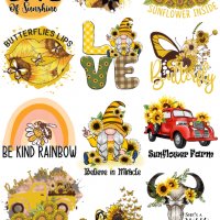 Скрапбук стикери за декорация планер слънчогледи sunflowers самозалепващ лист А5 - различни видове, снимка 4 - Други - 37331882