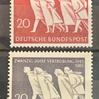 1817. Германия 1955 / 1965 = “ Годишнини от принудителното изселване от 1945 г. ”, **, MNH, снимка 1 - Филателия - 42516658