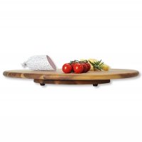 Въртяща се дървена дъска за сервиране, снимка 2 - Аксесоари за кухня - 30578667