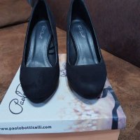 Дамски велурени обувки, снимка 1 - Дамски обувки на ток - 39802732
