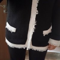 Жилетка/блуза в стилно черно-бяло, снимка 2 - Жилетки - 38059156