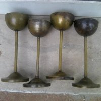 Стари месингови чашки с поднос, снимка 5 - Други ценни предмети - 37950937