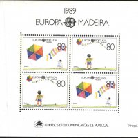 Чист блок Европа СЕПТ 1989 от Португалия - Мадейра, снимка 1 - Филателия - 39491818