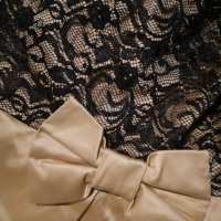 Нова празнична рокля с дантела L черно златисто, снимка 4 - Рокли - 31193882