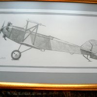 Рисунка с български самолети ДАР-1 и ДАР-1А . Худ.  Мартин Гергински ., снимка 4 - Картини - 39931212