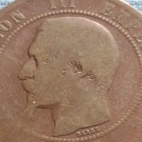 Рядка монета 10 сантима 1855г. Франция Наполеон трети за КОЛЕКЦИЯ 30252, снимка 6 - Нумизматика и бонистика - 42681869