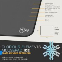  Glorious Elements Ice XL геймърски пад черен чисто нов, снимка 7 - Клавиатури и мишки - 38247733