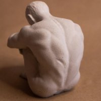 3D прегънат гол мъж човек скулптура силиконов молд форма свещ гипс декор, снимка 3 - Форми - 40352724
