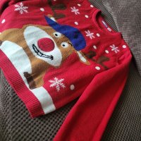 Коледен пуловер+коледна блуза 128-134, снимка 9 - Детски пуловери и жилетки - 38917264