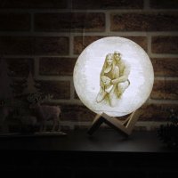Лунна лампа със снимка и текст - 4 размера/ 3 или 16 цвята на светлината , снимка 4 - Арт сувенири - 35561134