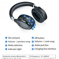 TM-061 Геймърски слушалки с Bluetooth Стерео и еквалайзер, снимка 11 - Bluetooth слушалки - 30256017