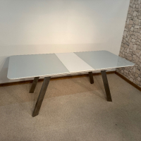 Стъклена дизайнерска трапезна маса, разтегателна, неползвана  !, снимка 10 - Маси - 44657493