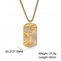 Хип - Хоп войнишка камуфлажна плочка - Gold camouflage, снимка 2 - Колиета, медальони, синджири - 38553621