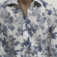 Мъжка риза с дълъг ръкав от лен JTA, снимка 2 - Ризи - 36533167