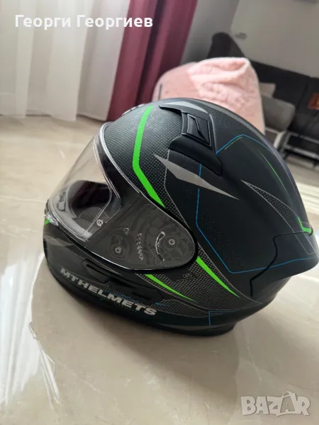 Мото каска MTHELMETS KRE SV INTREPID MATT GREEN, снимка 1