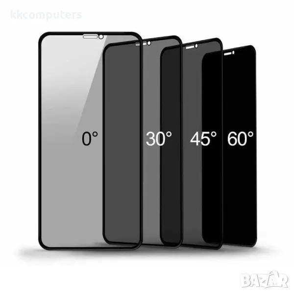 Стъклен screen protector Golden Armor Privacy за iPhone / 12 PRO MAX 6.7 / Черен / Баркод : 2401050, снимка 1