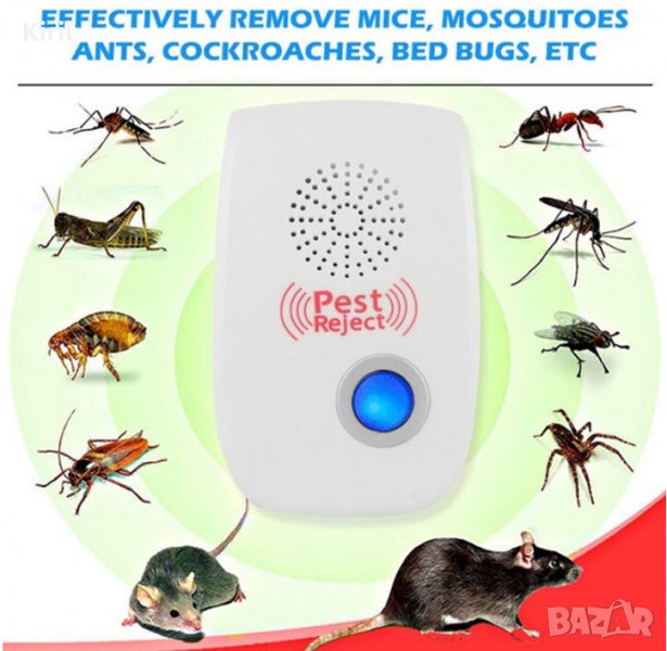 Ултразвуково устройство Pest Reject машинка за борба с вредители, мишки, комари, хлебарки, мравки , снимка 1