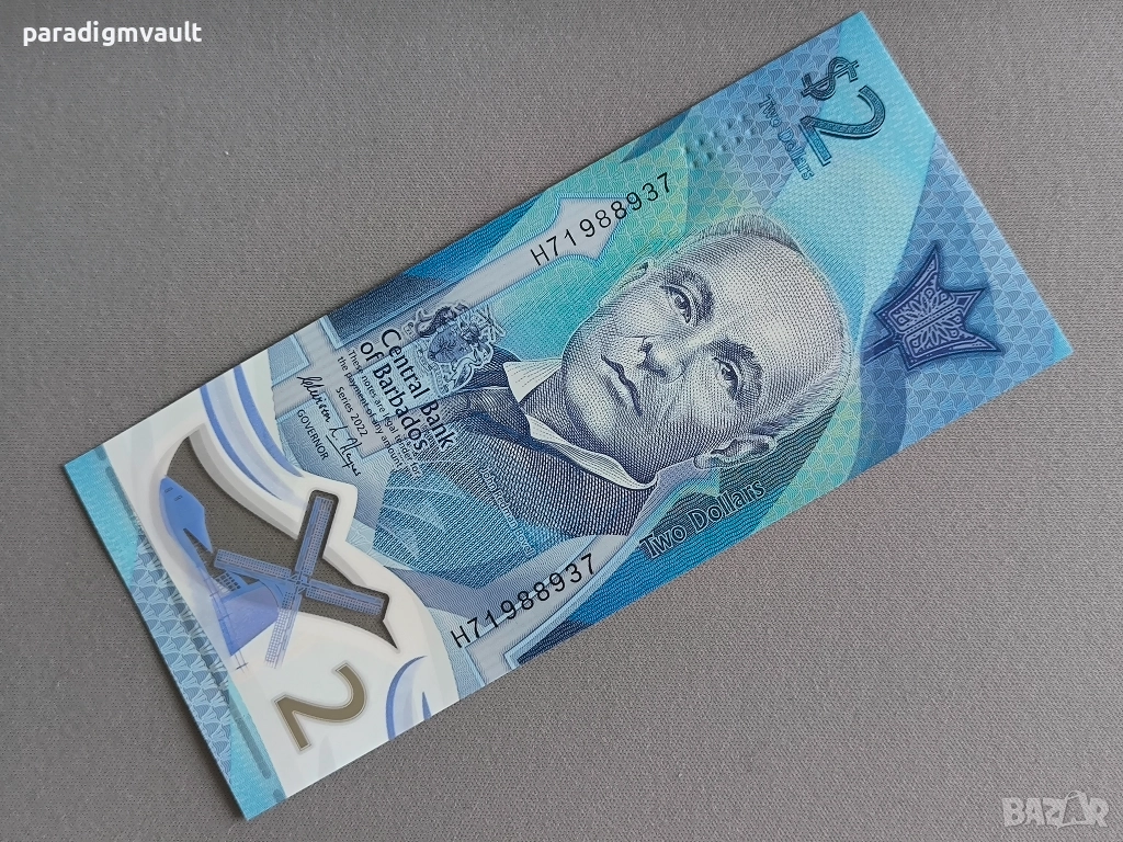 Банкнота - Барбадос - 2 долара UNC | 2022г., снимка 1