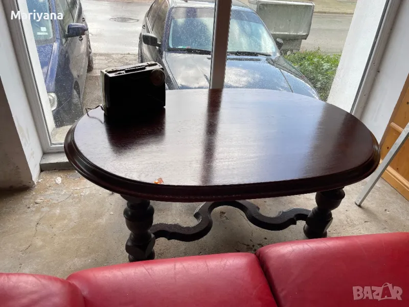 Овална холна маса масивно дърво, снимка 1