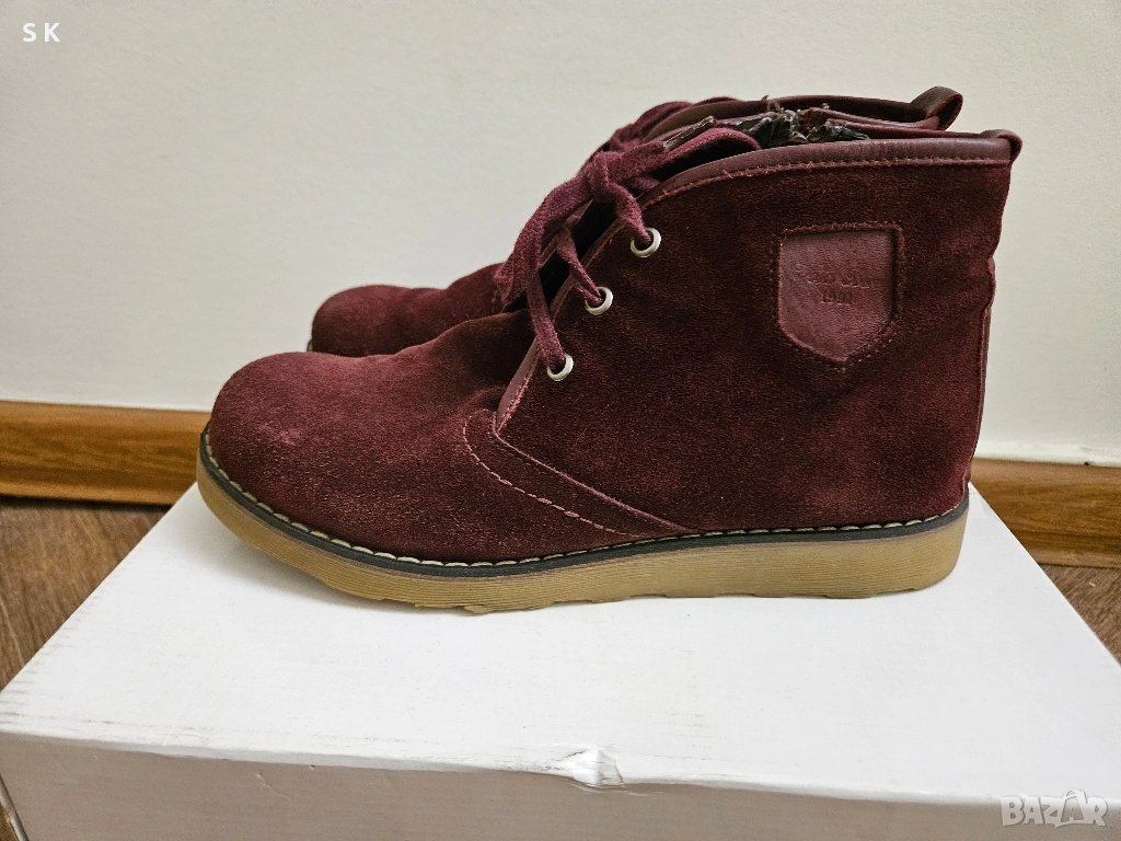 Боти естествена кожа-набук, снимка 1