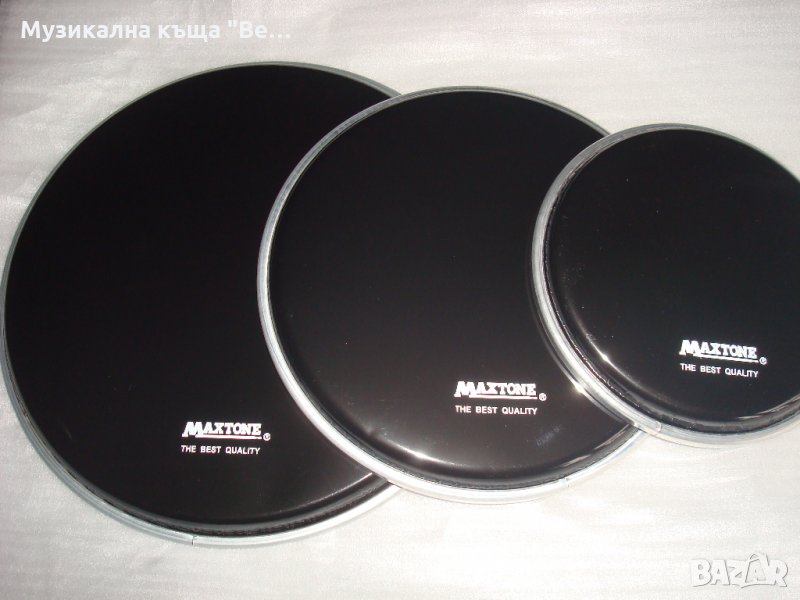 Кожи за рототоми 6, 8, 10 инча /черни/ , снимка 1