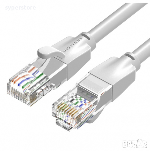 Кабел за Лан мрежа 0.5м Екраниран Vention IBEHD LAN UTP CAT-6 Сив, снимка 1