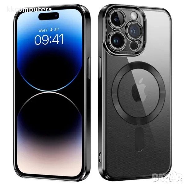 Калъф PVC Mutural Прозрачен /Черна рамка/ за iPhone 16 Pro Max 6.9, снимка 1