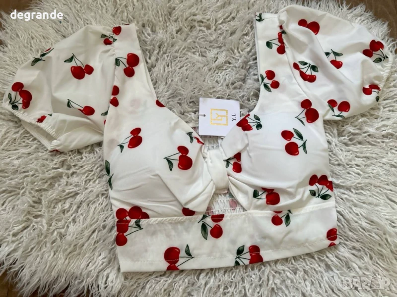 Топ топ топ 🍒Дамски комплект с черешки🍒 , снимка 1