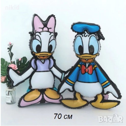 Дейзи Доналд Дък голям фолио фолиев балон хелий и въздух парти рожден ден, снимка 1