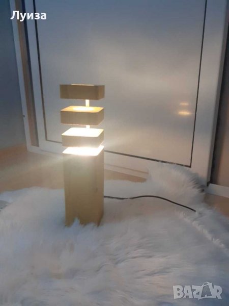 Страхотна бутикова дървена лампа, снимка 1