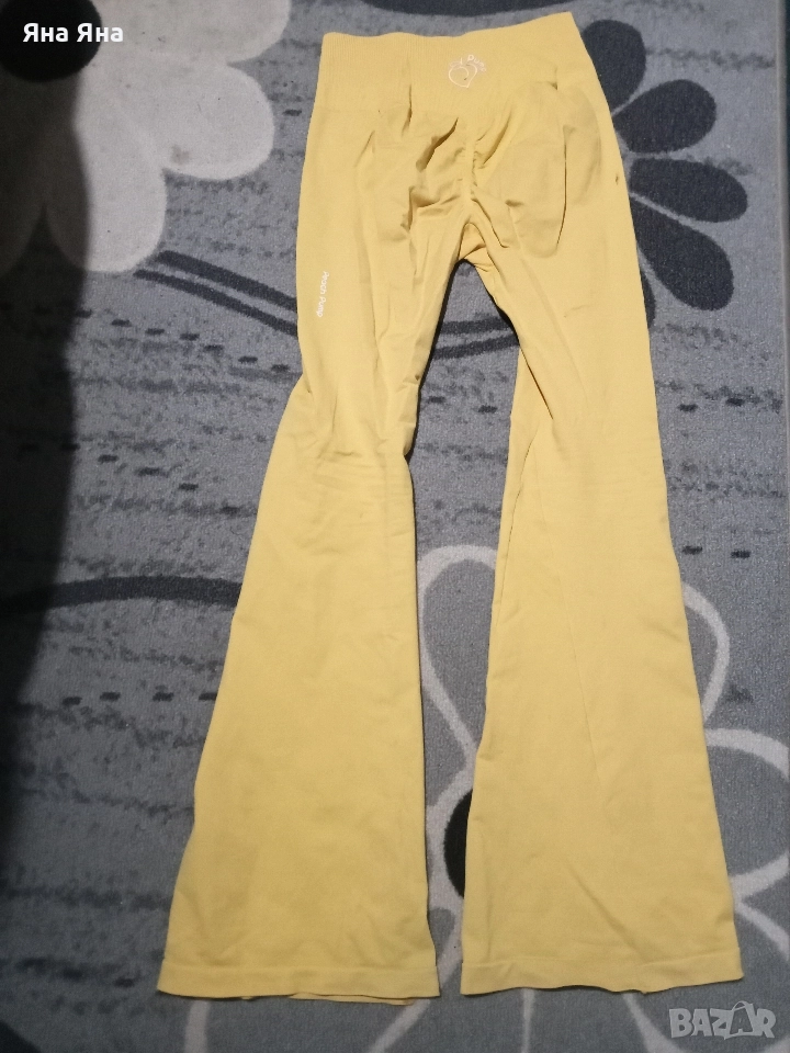 Жълти панталони/тип клин, снимка 1