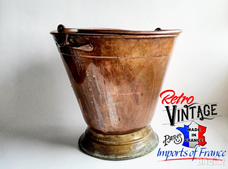 Стара голяма медна кофа, снимка 1