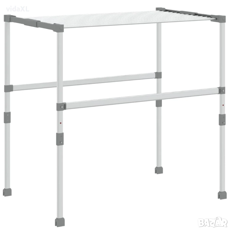 vidaXL Сушилник за дрехи 83x(50-55)x(40-85) см алуминий(SKU:154601), снимка 1