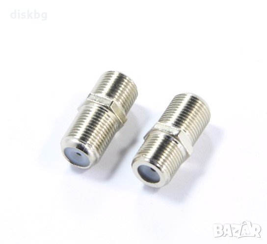 Нова метална букса, снадка за F-конектор, снадка за коаксиален кабел, снимка 1