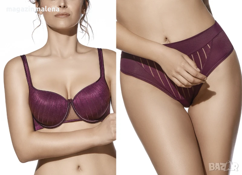 SELENE 95C+XL,2XL,3XL,4XL комплект сутиен без подплънки и дълбоки бикини Селене големи комплекти , снимка 1