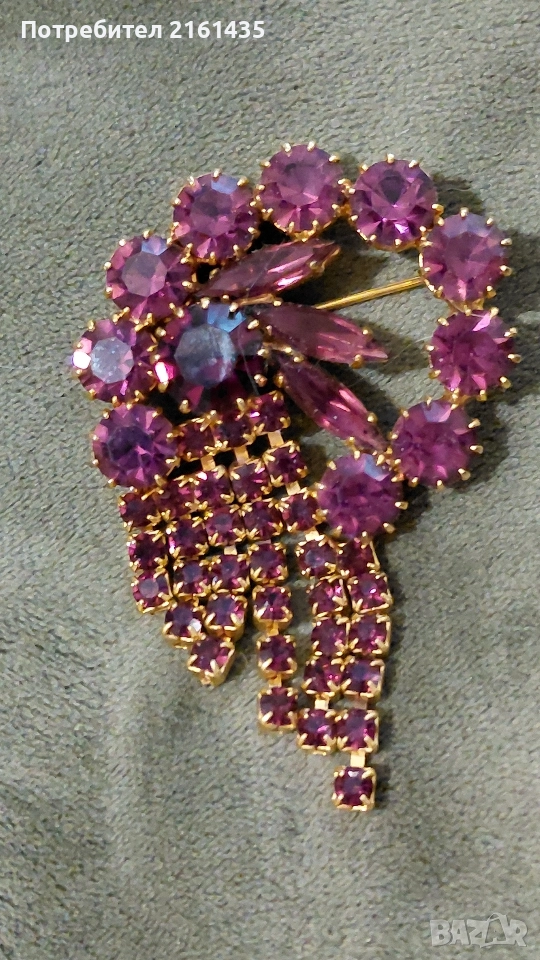 Прекрасна ретро брошка от 60-те години на миналия век на Яблонекс Чехословакия , снимка 1