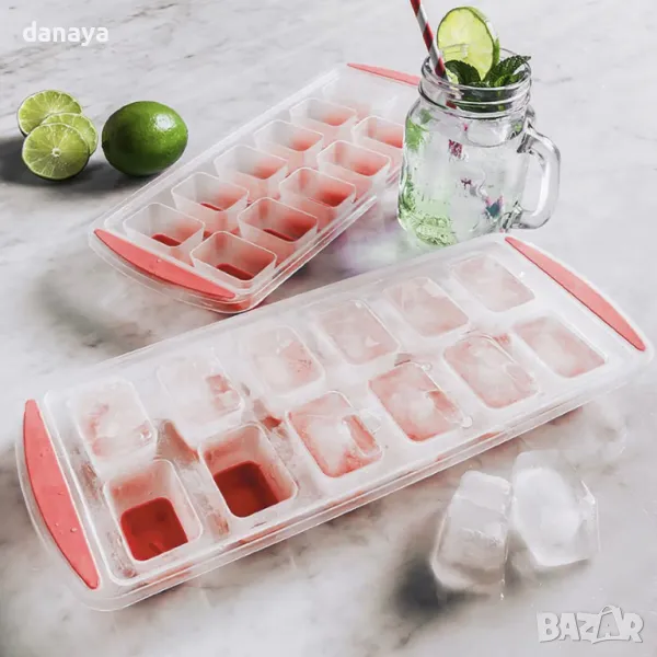 5594 Голяма форма за лед със силиконово дъно, 34x14cm, снимка 1