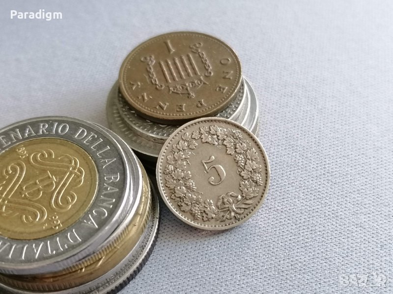 Монета - Швейцария - 5 рапен | 1922г., снимка 1