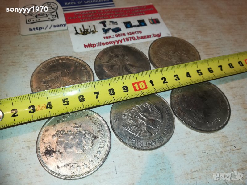 долари монети 6бр 1912201931, снимка 1