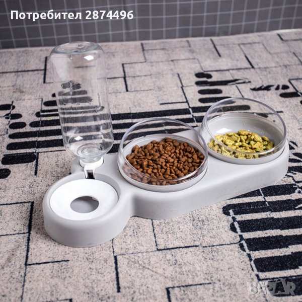 3636 Хранилка с 2 купички и поилка за вода, снимка 1