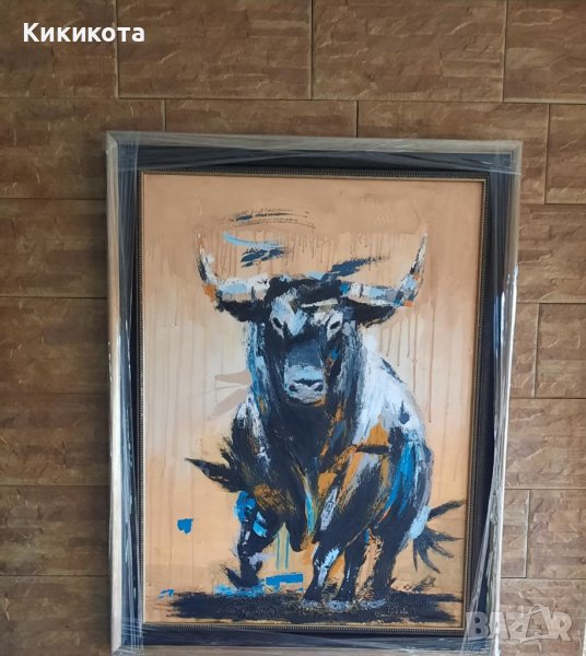 Абстрактен бик 70/90, снимка 1