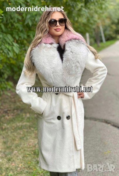 Дамско палто алпака кашмир и лисица код 907, снимка 1