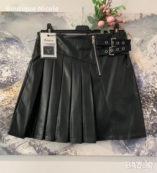 Кожена пола с разчупен дизайн  , снимка 1