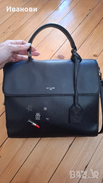 Черна, дамска чанта Saint Laurent, снимка 1