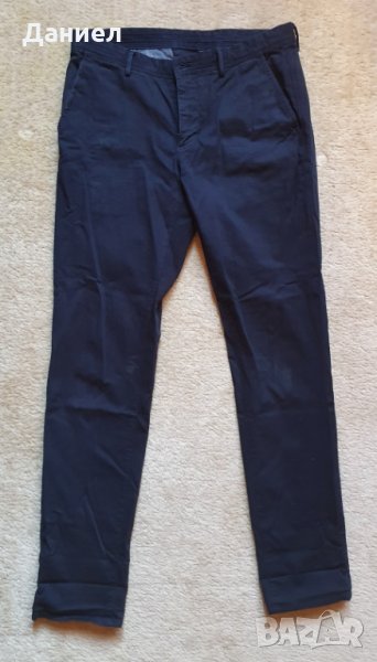 Мъжки чино панталони Massimo Dutti, размер 31, тъмно сини, снимка 1