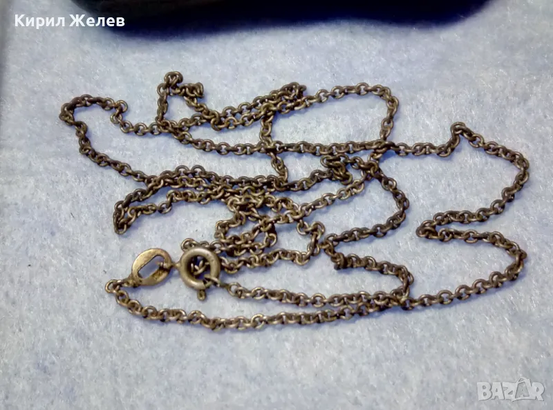 СТАР ФИН СРЕБЪРЕН СИНДЖИР СИНДЖИРЧЕ ПАТИНИРАНО СРЕБРО 925 СРЕБЪРНА ВЕРИЖКА За МЕДАЛЬОН 50173, снимка 1