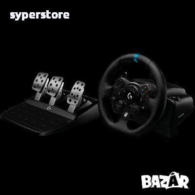 Волан за компютър и PlayStation LOGITECH G923 Driving Force Racing Wheel SS301393, снимка 1