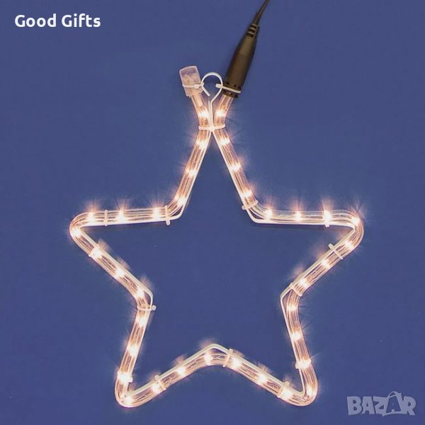 Светеща коледна звезда, 26см, Топло бяло, снимка 1