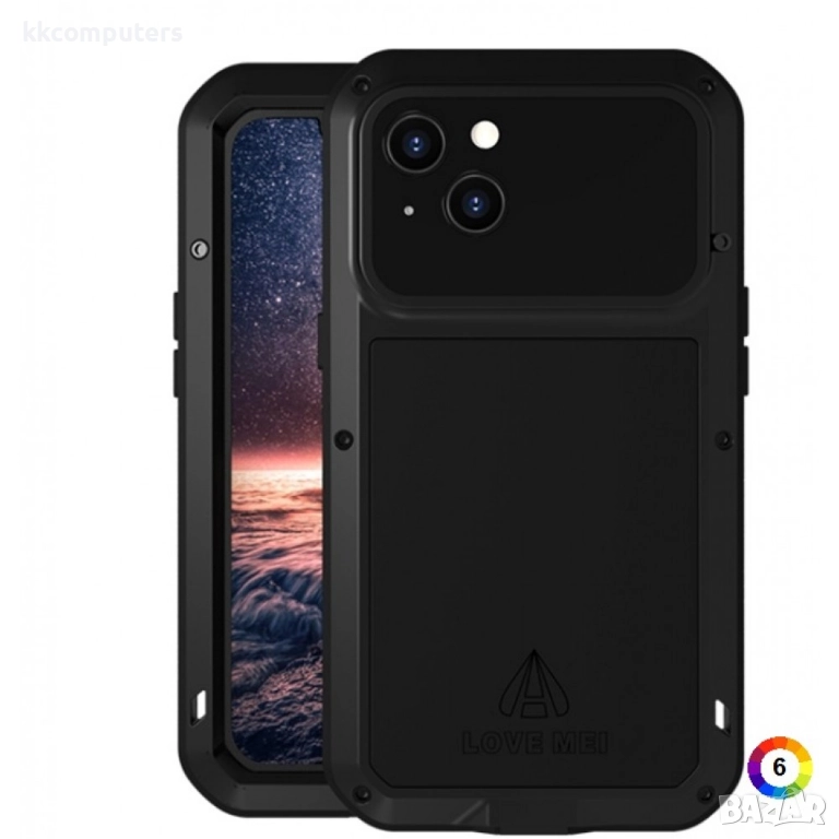 Apple iPhone 13 LOVE MEI Удароустойчив/Водоустойчив Калъф и Протектор, снимка 1